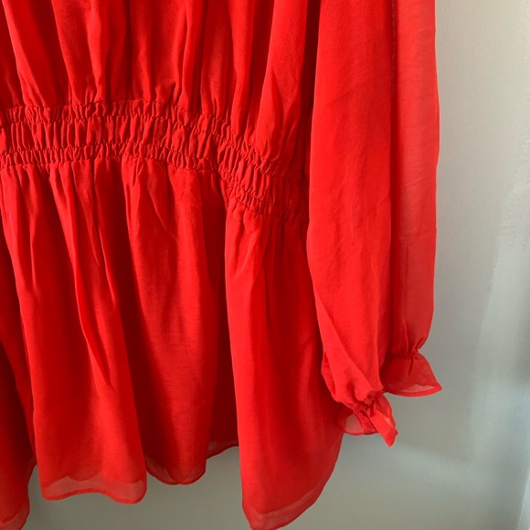 NWT / STUNNING / Red / Long Sleeve / Billowy / Blouse - Picture 7 of 10